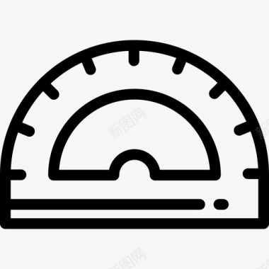 量角器文具6线性图标图标