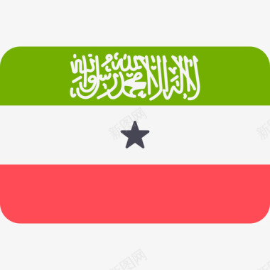 圆形UI索马里兰国际国旗6圆形矩形图标图标