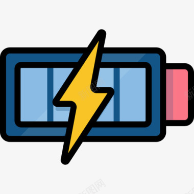 路桥元素全电池混合元素3线性颜色图标图标