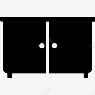 橱柜家具和白色物品实心图标图标