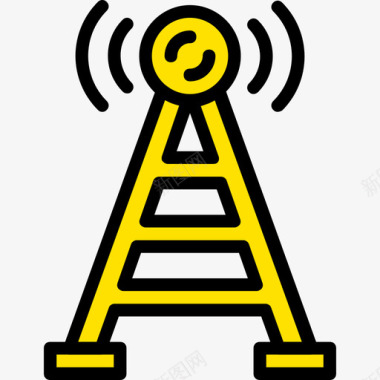 通信天线天线新闻媒体黄色图标图标