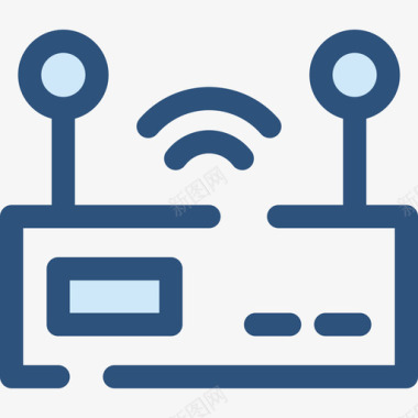 调制解调器电子12蓝色图标图标