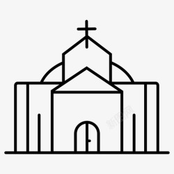 天主教会基督教天主教会礼拜堂宗教图标高清图片