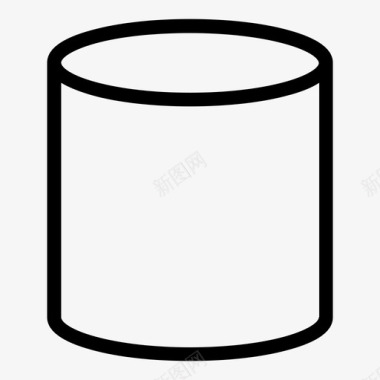 几何体矢量素材圆筒罐子圆形图标图标
