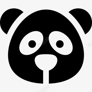 熊猫熊猫动物24填充图标图标