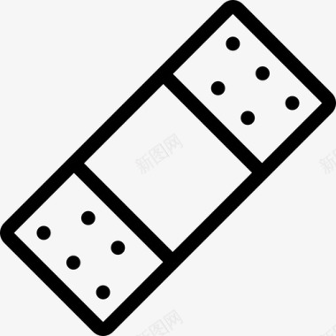 创可贴创可贴医疗和牙科2线性图标图标