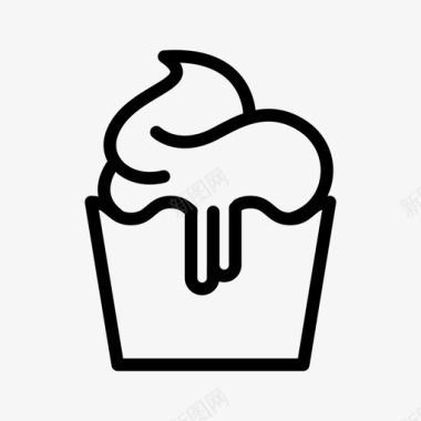 冰淇淋甜点冰淇淋杯图标图标