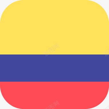 圆形蛋糕哥伦比亚国际国旗3圆形方形图标图标