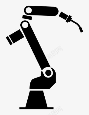 福字建筑机器人焊机机器人焊接机制造图标图标