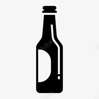 啤酒节畅饮啤酒瓶酒精饮料图标图标