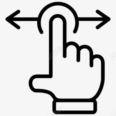 滑动条icon拖动左右滑动手势手图标图标