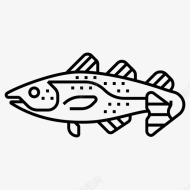 鳕鱼鱼食物图标图标