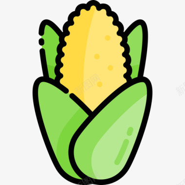 玉米5demayo线性颜色图标图标