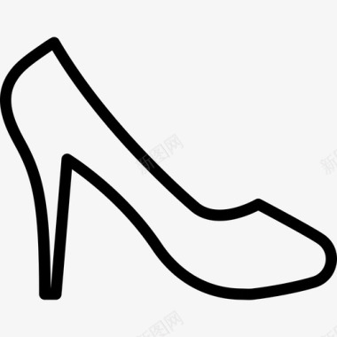 高跟鞋高跟鞋女鞋3直线型图标图标