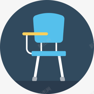 桌椅现代教育圆形图标图标