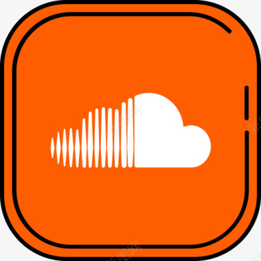 Soundcloud社交媒体11彩色128px图标图标