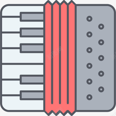 彩色西瓜手风琴音乐10彩色图标图标