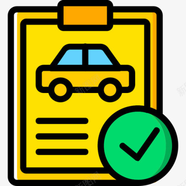 汽车修理运输4黄色图标图标