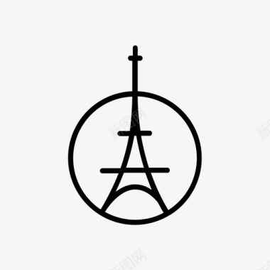 埃菲尔铁塔大厦法国图标图标