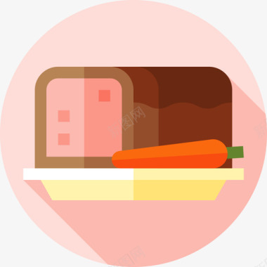 肉馅肉馅饼三餐平的图标图标