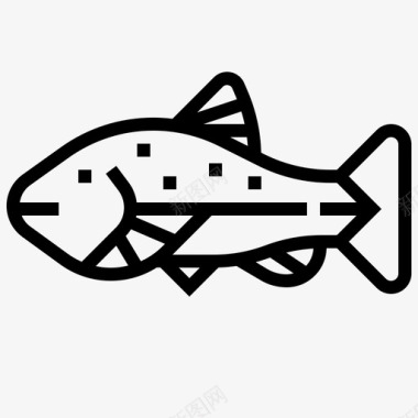 鳟鱼动物鱼图标图标