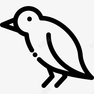 鸟春天的象征直线图标图标