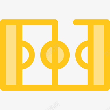曲棍球盒运动27黄色图标图标