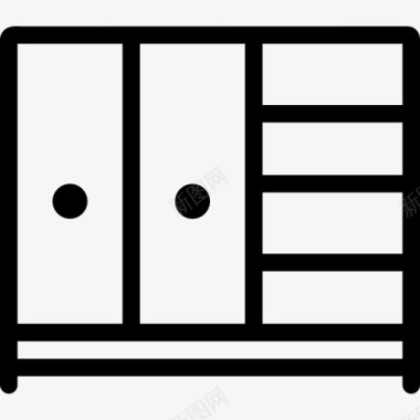 家具品牌标志抽屉柜家用电器和家具直线型图标图标