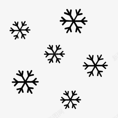雪花桶雪暴风雪雪花图标图标