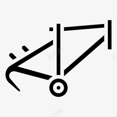 自行车车架自行车元素标志符号图标图标