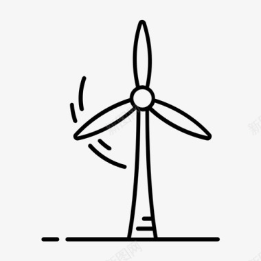 能源图标风力涡轮机生态能源图标图标