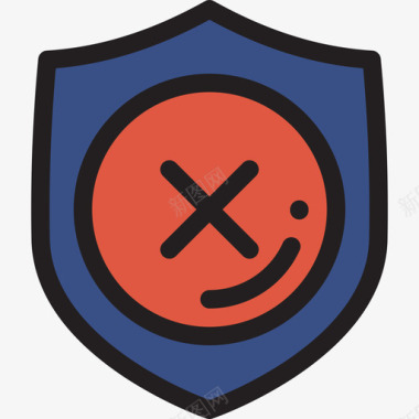 安全防护罩安全22线性颜色图标图标