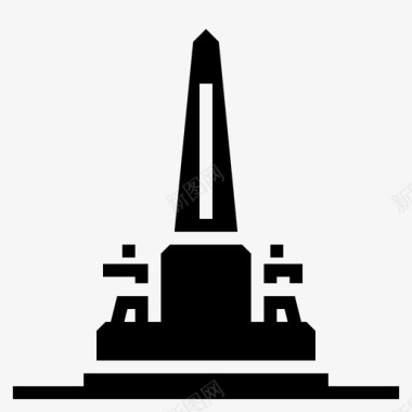 胜利纪念碑曼谷地标图标图标