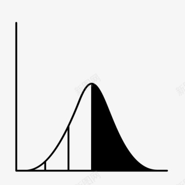钟形曲线图总体图标图标