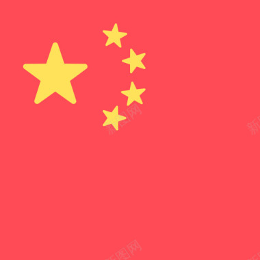 4K图标中国国际广场4面旗帜图标图标