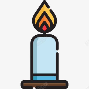 蜡烛庆祝活动2线颜色图标图标