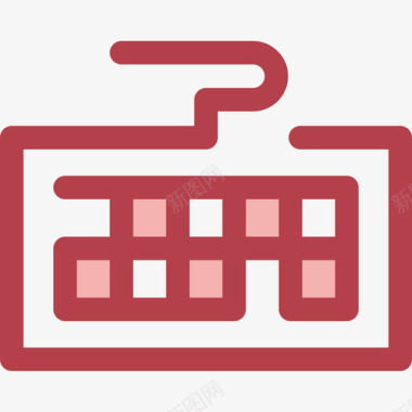 键盘电子14红色图标图标
