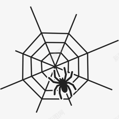 蜘蛛网万圣节派对图标图标