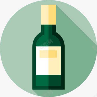 葡萄酒父亲节5平淡图标图标