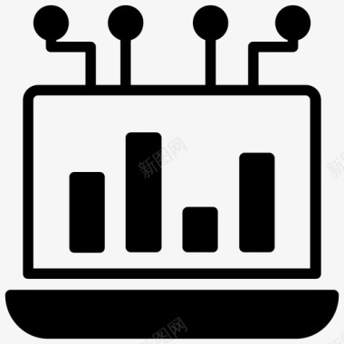 占比分析数字分析数字营销笔记本电脑图标图标