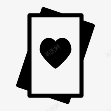 手绘扑克牌游戏图标扑克牌赌场游戏图标图标