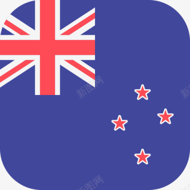 新西兰国际国旗3圆形方形图标图标