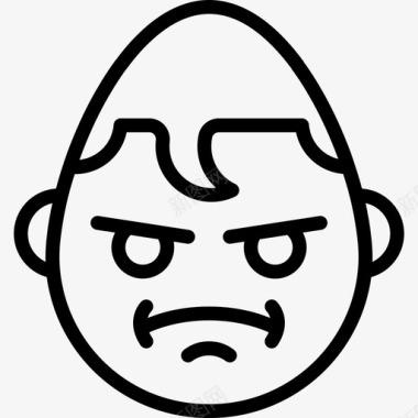 愤怒愤怒表情8直率图标图标