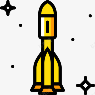 火箭太空13号黄色图标图标