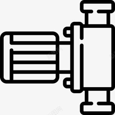 制造泵制造5线性图标图标