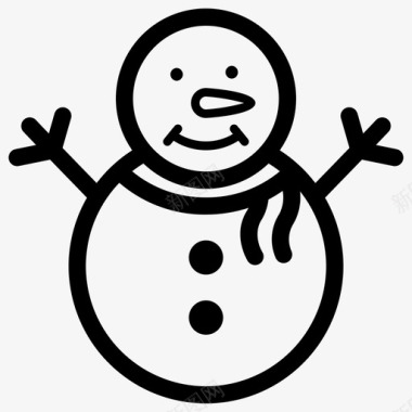圣诞雪人雪人圣诞节冰冻图标图标
