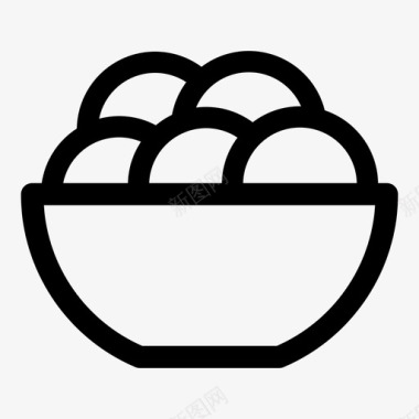 火锅肉丸曲奇吃的食物图标图标