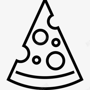 披萨夏季食品饮料5线性图标图标