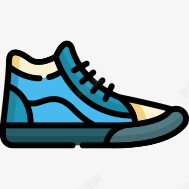 运动鞋服装款式线条颜色图标图标