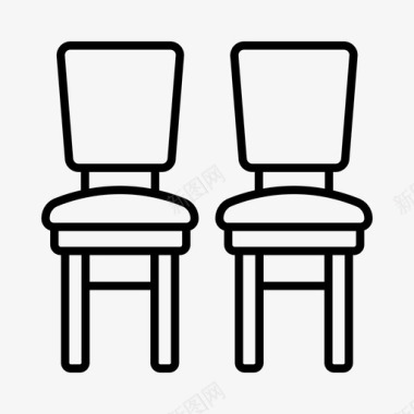 简约房子椅子家具家图标图标